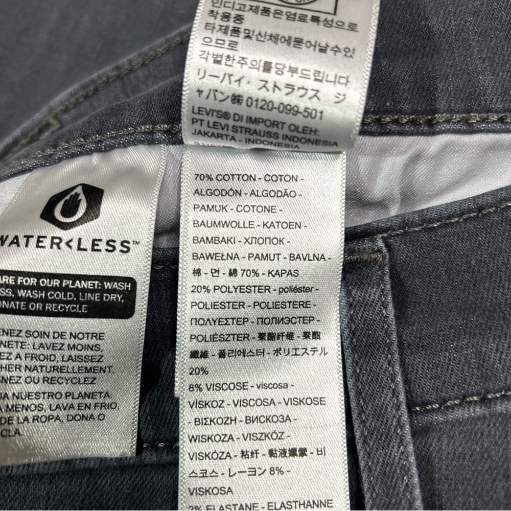 Levi’s 311 Shaping Skinny Jeans Women’s Juniors 29 Black Wash Logo - Picture 8 of 16